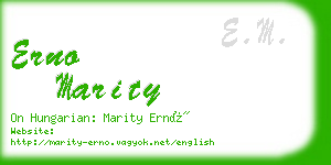 erno marity business card